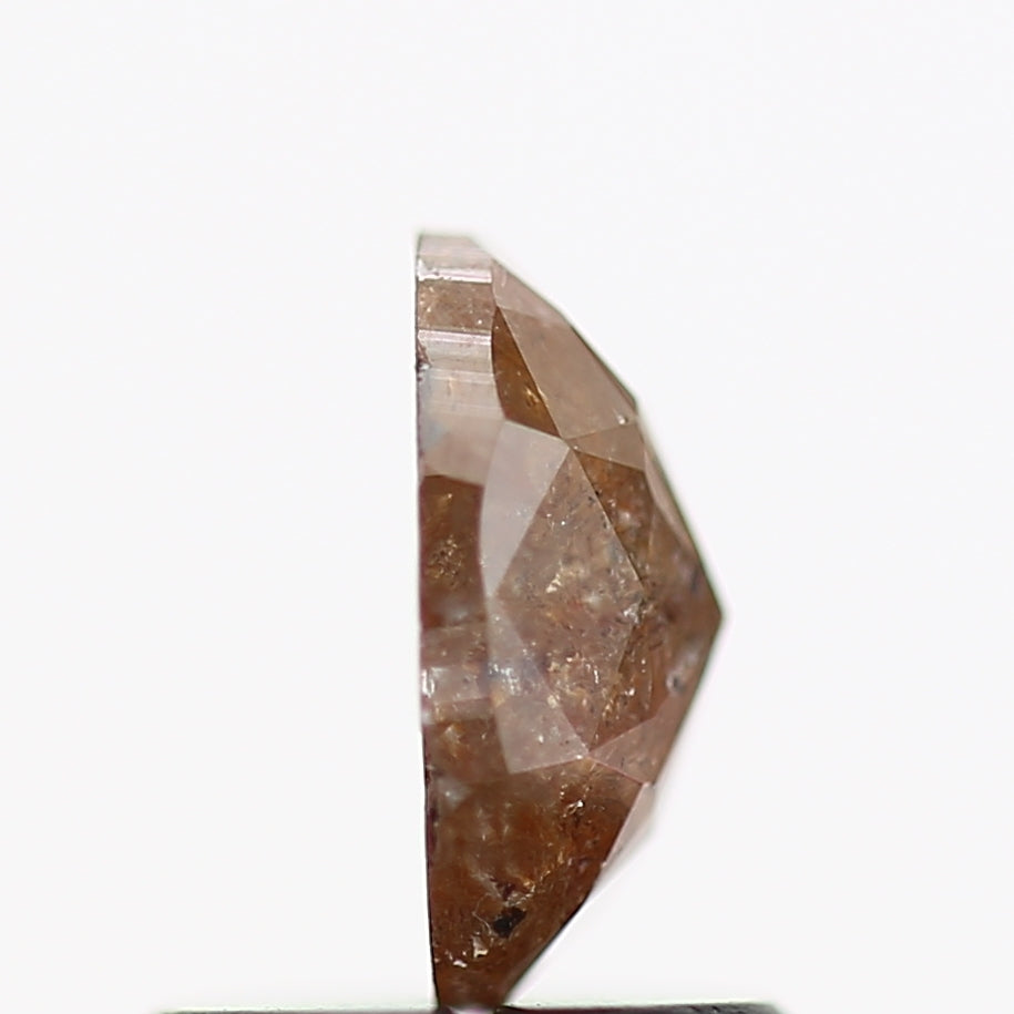 0.71 Carat Oval Red Salt and Pepper Diamond 6.8 MM