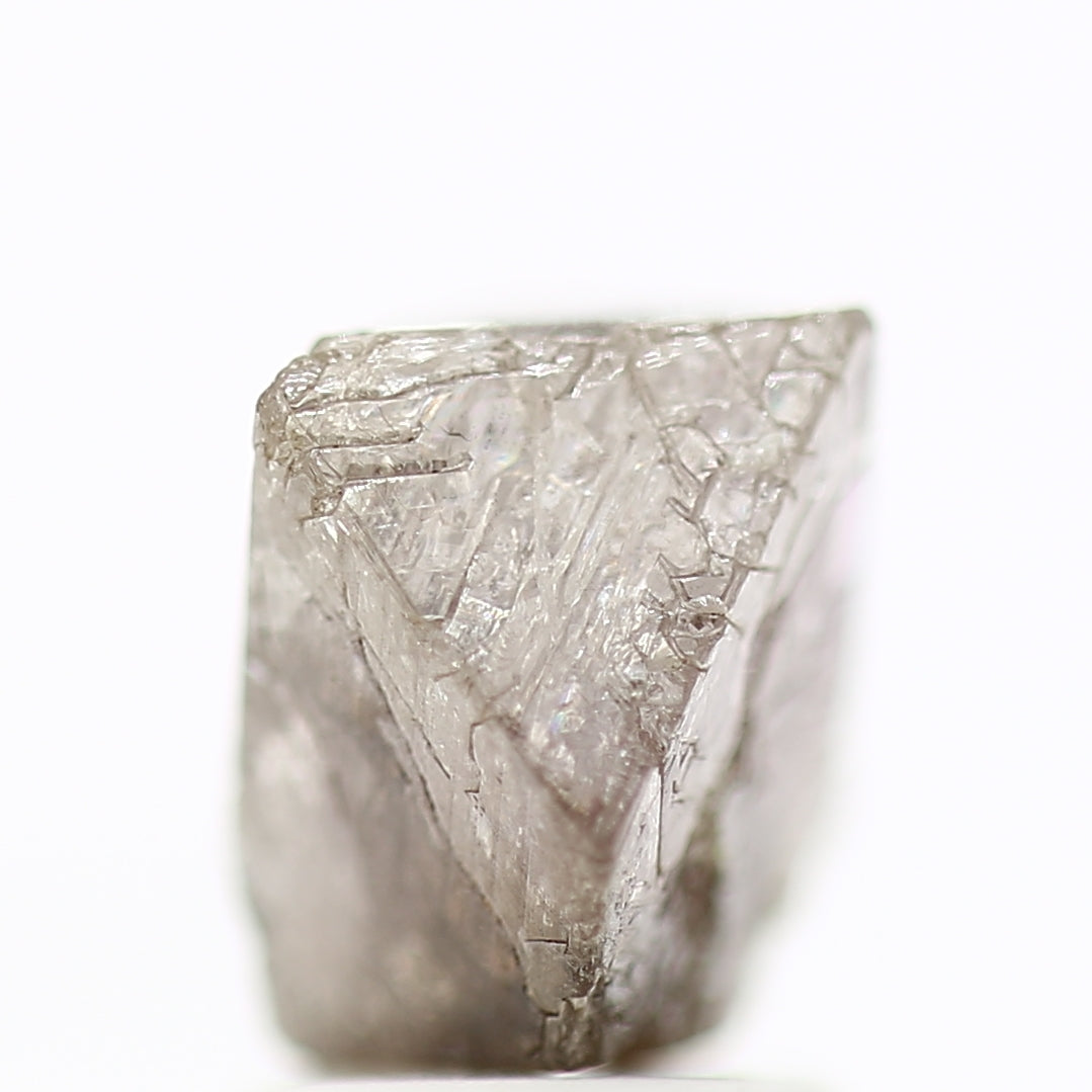 2.56 Carat Raw Uncut Diamond Octahedron Pink Purple Diamond 7.85 MM - Blackdiamond