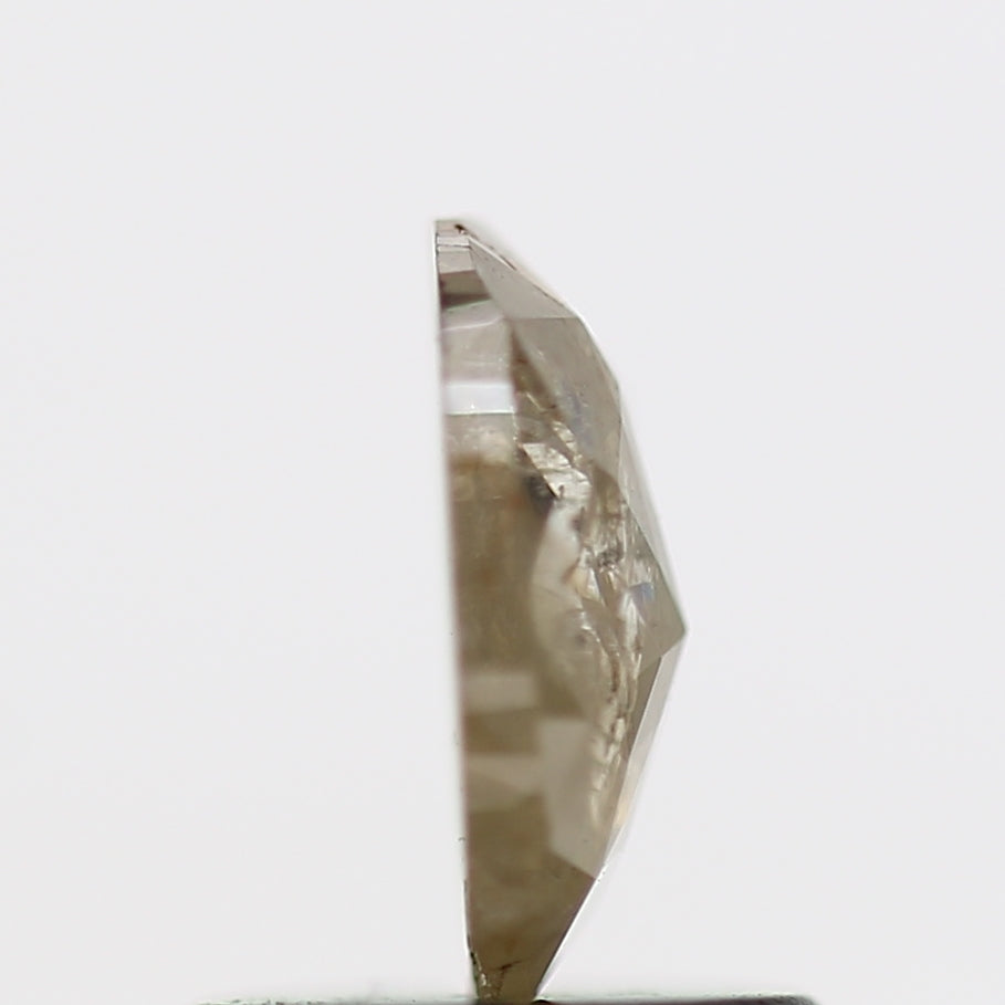 0.60 Carat Oval Rose Cut Salt and Pepper Diamond 6.9 MM