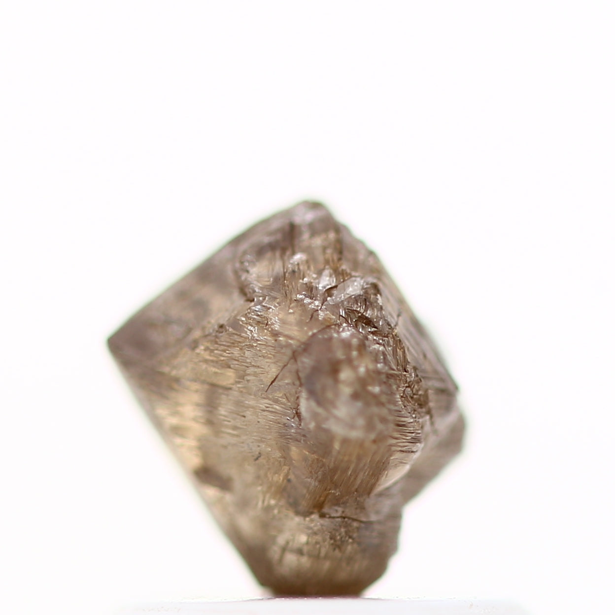 0.86 Carat Champagne Brown Crystal Uncut Rough Natural Diamond 4.90 MM - Blackdiamond