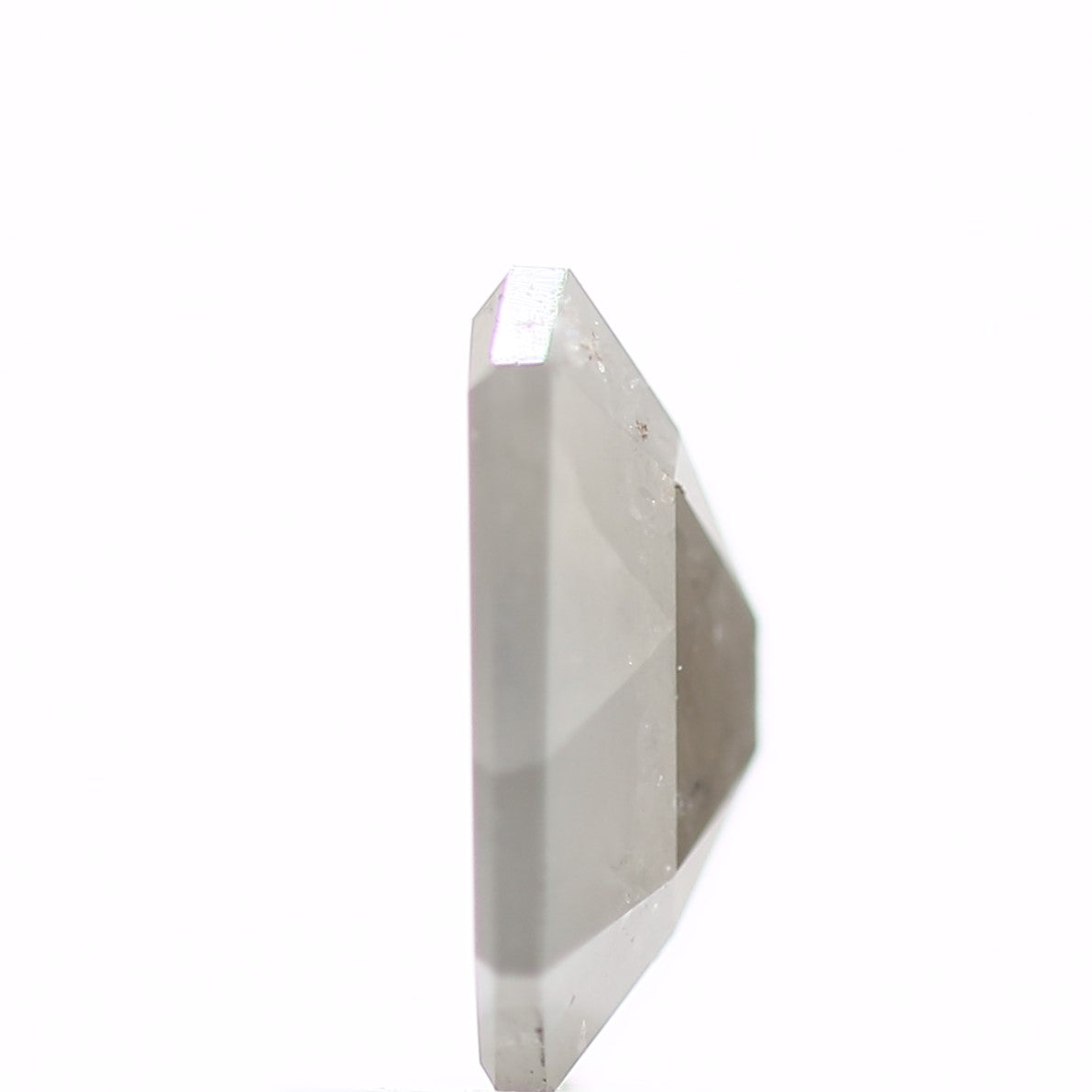 1.48 Carat 8.58 MM Emerald Gray Natural Loose Rustic Diamond - Blackdiamond