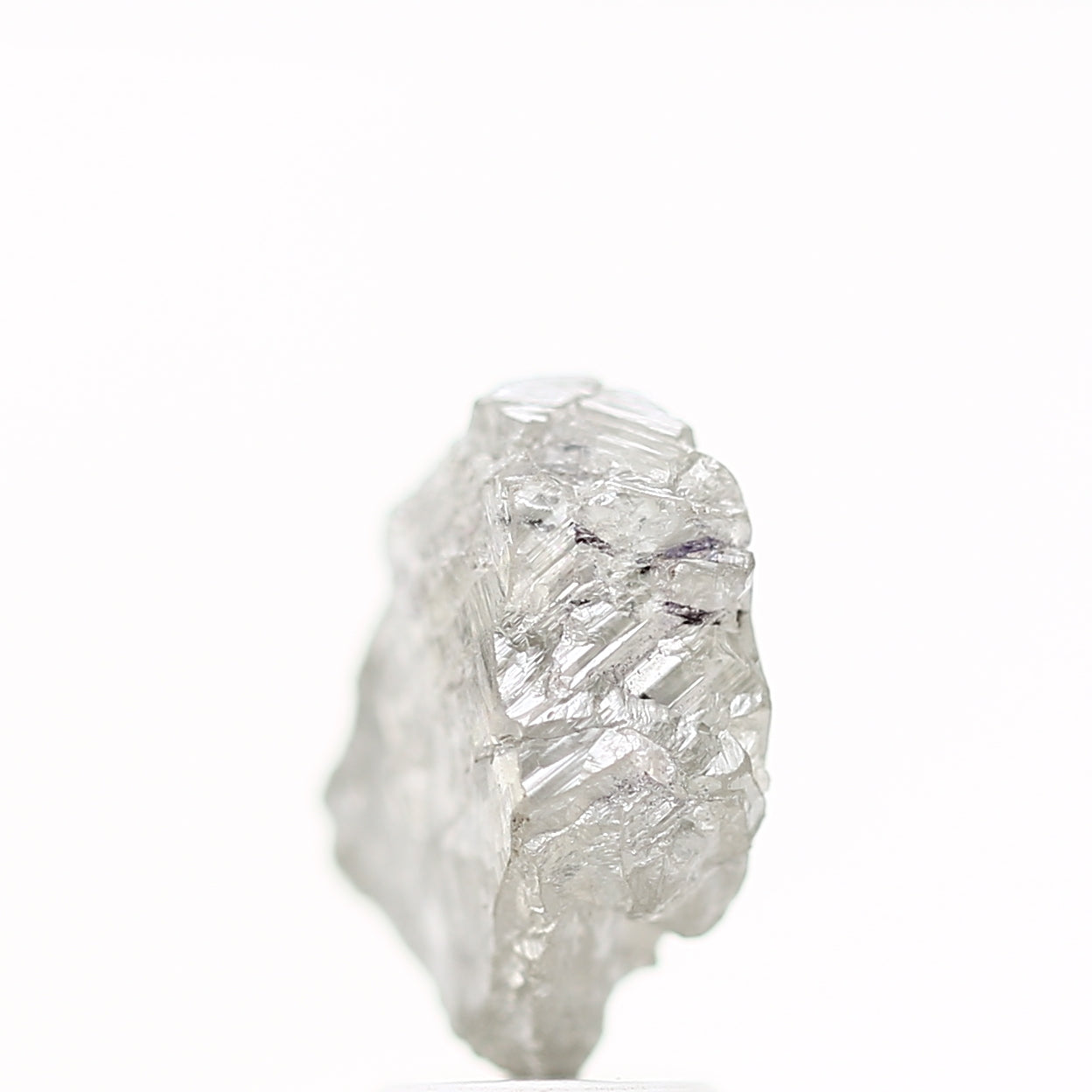 3.34 Carat Natural Gray Crystal Raw Rough Diamond 11.61 MM - Blackdiamond