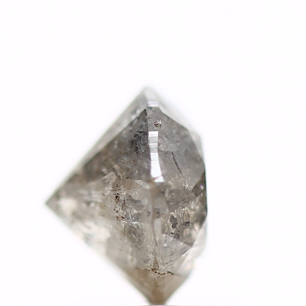 1.43 Carat Natural Gray Round Loose Salt Pepper Diamond 6.7 MM - Blackdiamond