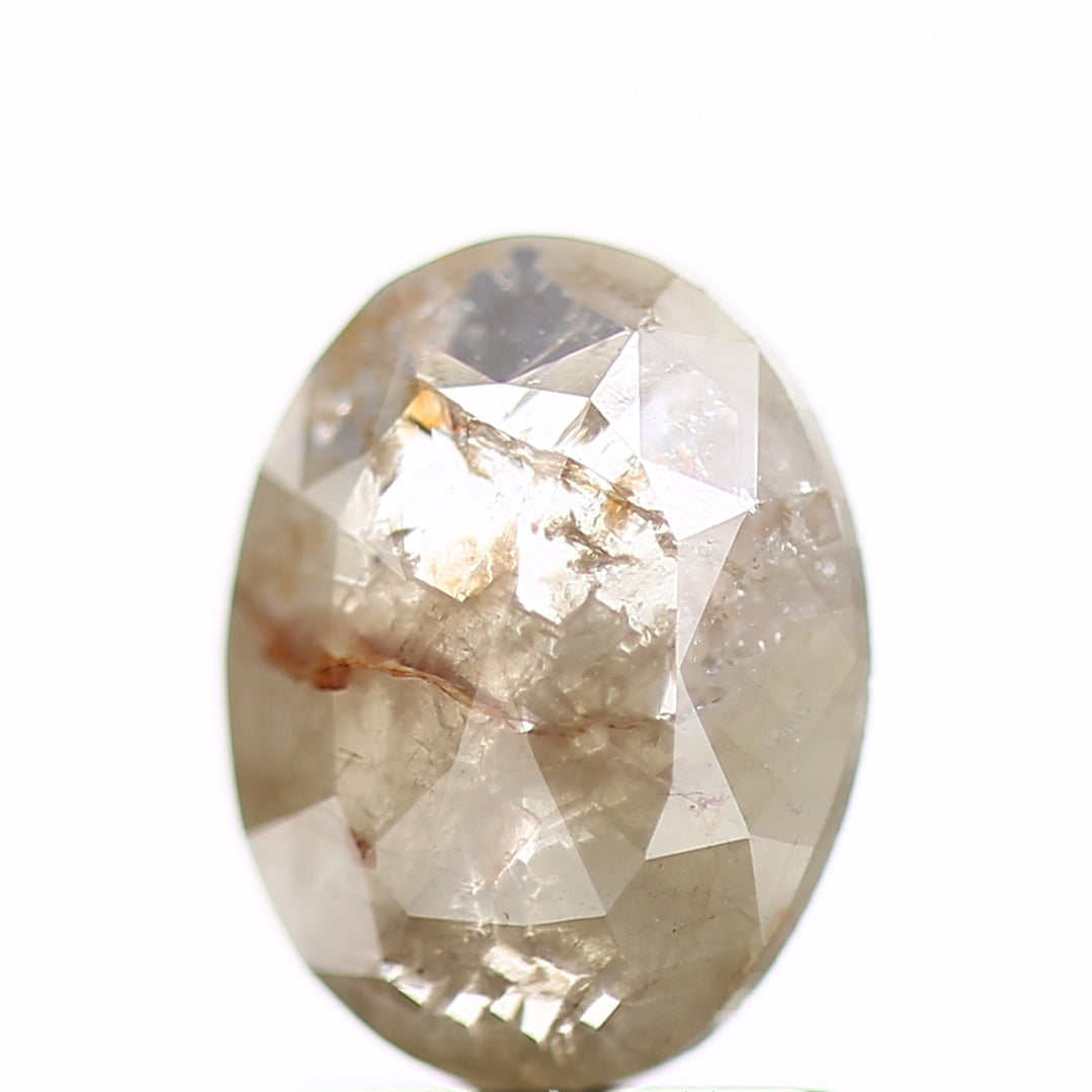 1.06 Carat Salt and Pepper Oval Cut Diamond 8 MM
