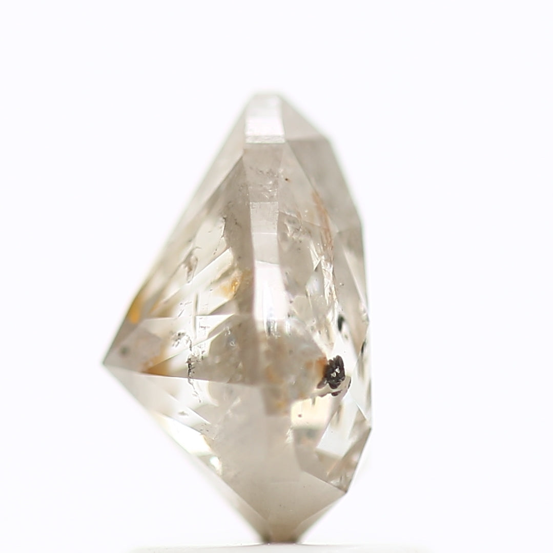 1.70 Carat Fancy Pear Salt and Pepper Gray Diamond 8.34 MM