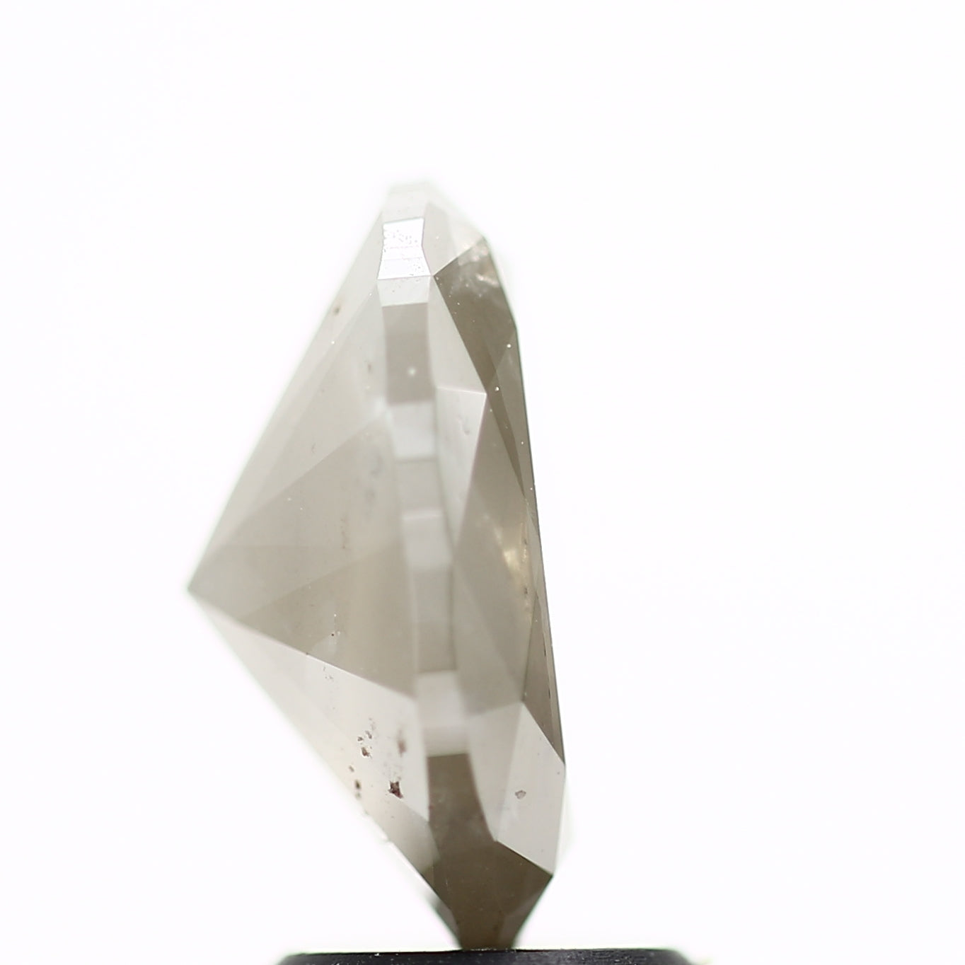 2.78 Carat Natural Milky Gray Oval Salt Pepper Diamond 10.50 MM