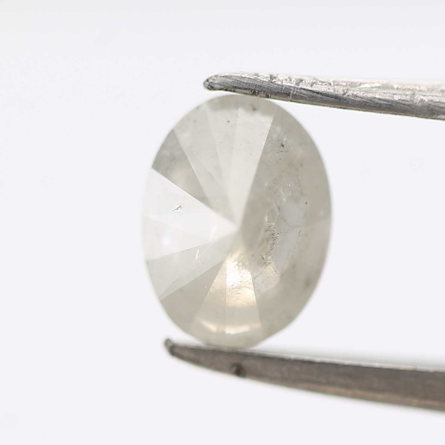 1.14 Carat Gray Salt and Pepper Oval Diamond 7 MM