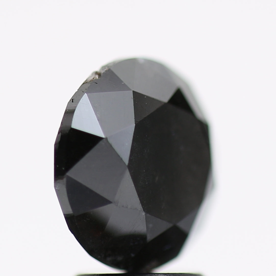 3.46 Carat Fancy Black Round Brilliant Diamond GIA Certified