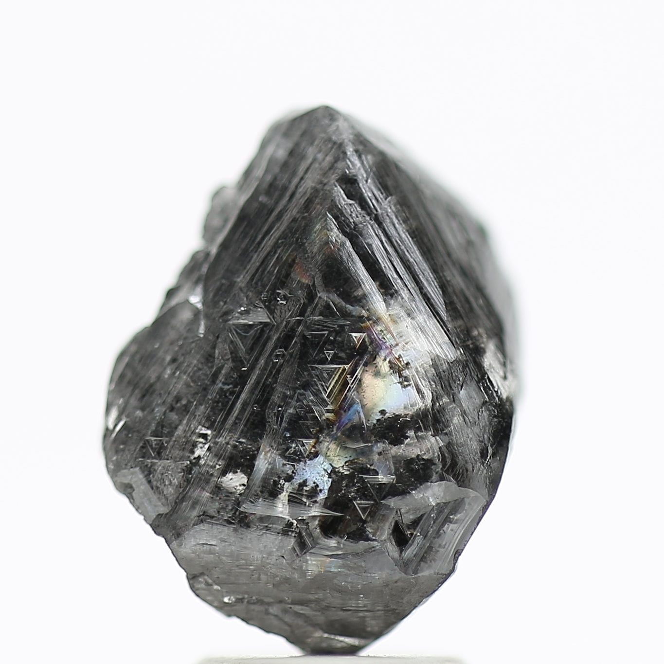 4.07 Carat Natural Black Rough Diamond Raw Octahedron Uncut