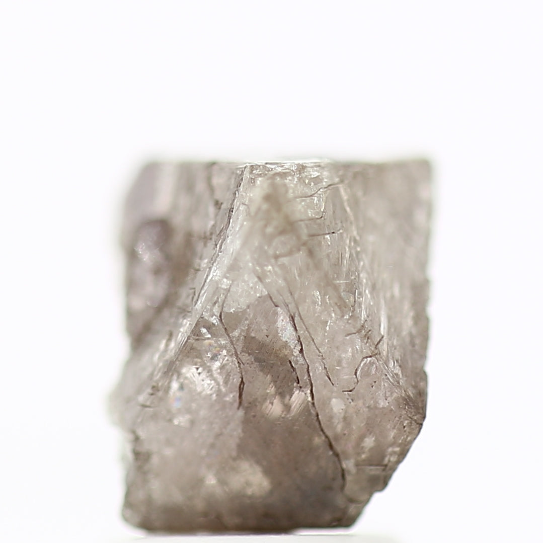 2.56 Carat Raw Uncut Diamond Octahedron Pink Purple Diamond 7.85 MM - Blackdiamond