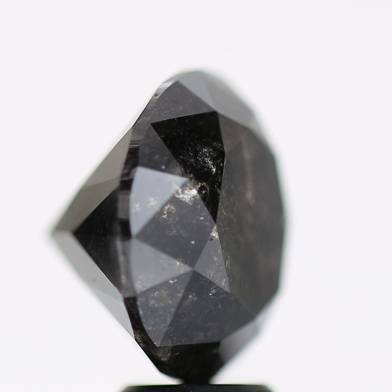 7.58 Carat Fancy Black Round Brilliant Diamond GIA Certified