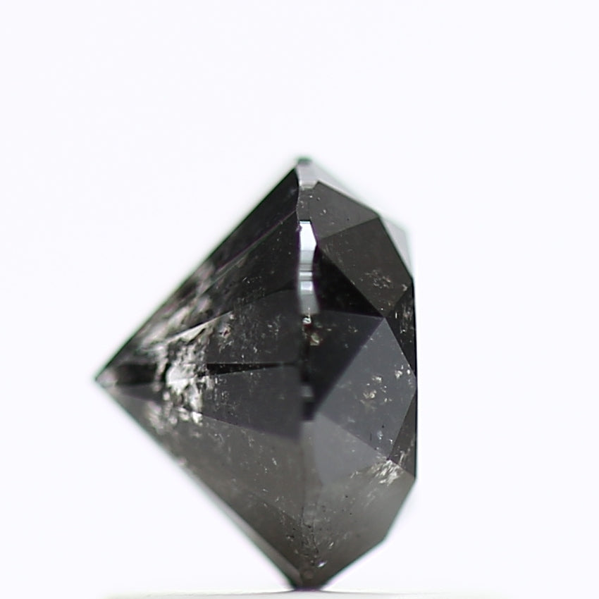 1 Carat Natural Black Round Cut Salt and Pepper Diamond 5.90 MM