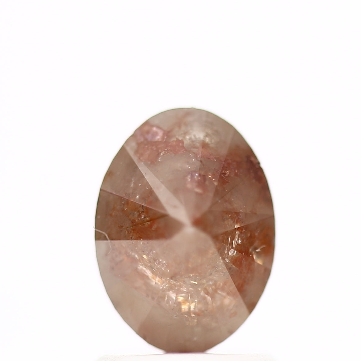 1.75 Carat Design Orange Oval Diamond Gold Band 8.01 MM