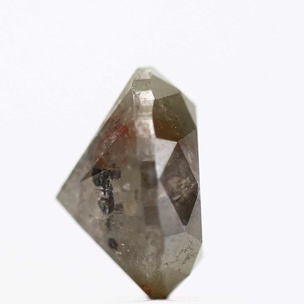 1.38 Carat Gray Oval Shaped Salt n Pepper Diamond 7.40 MM