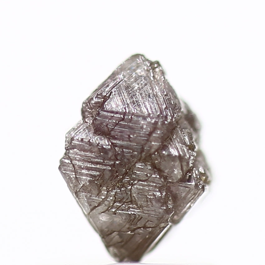 0.97 Carat Rare Purple Pink Octahedron Rough Raw Diamond 6.10 MM - Blackdiamond