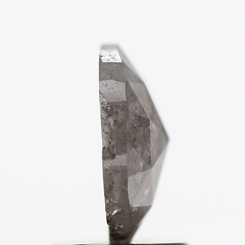 0.89 Carat Oval Elongated Salt and Pepper Natural Diamond 8.10 MM