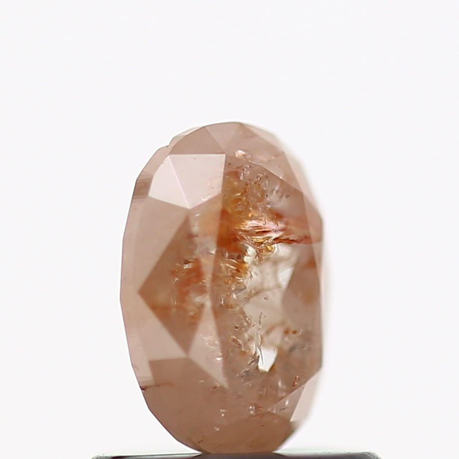 0.85 Carat Natural Rustic Oval Salt and Pepper Diamond 6.4 MM