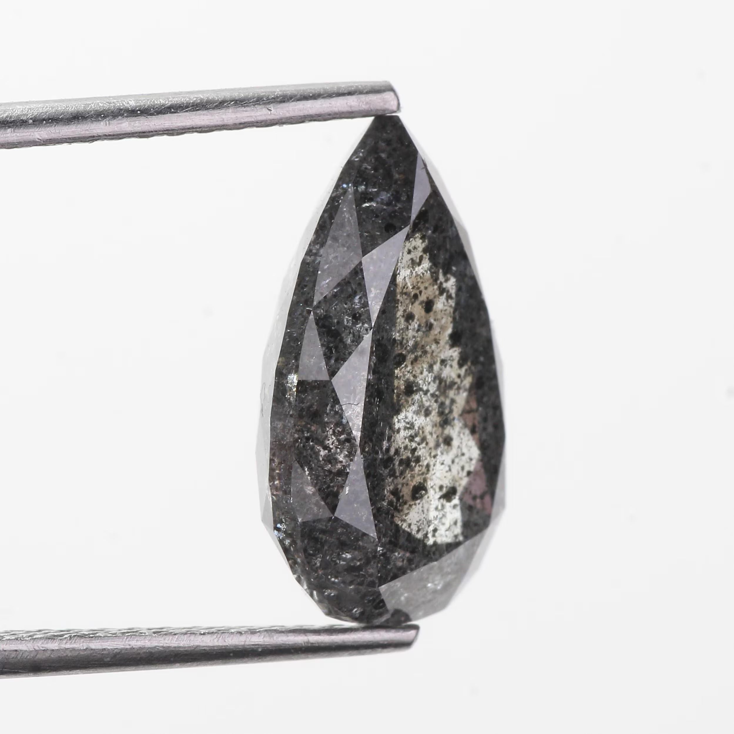4.50 Carat Pear Salt and Pepper Diamond 13.20 MM