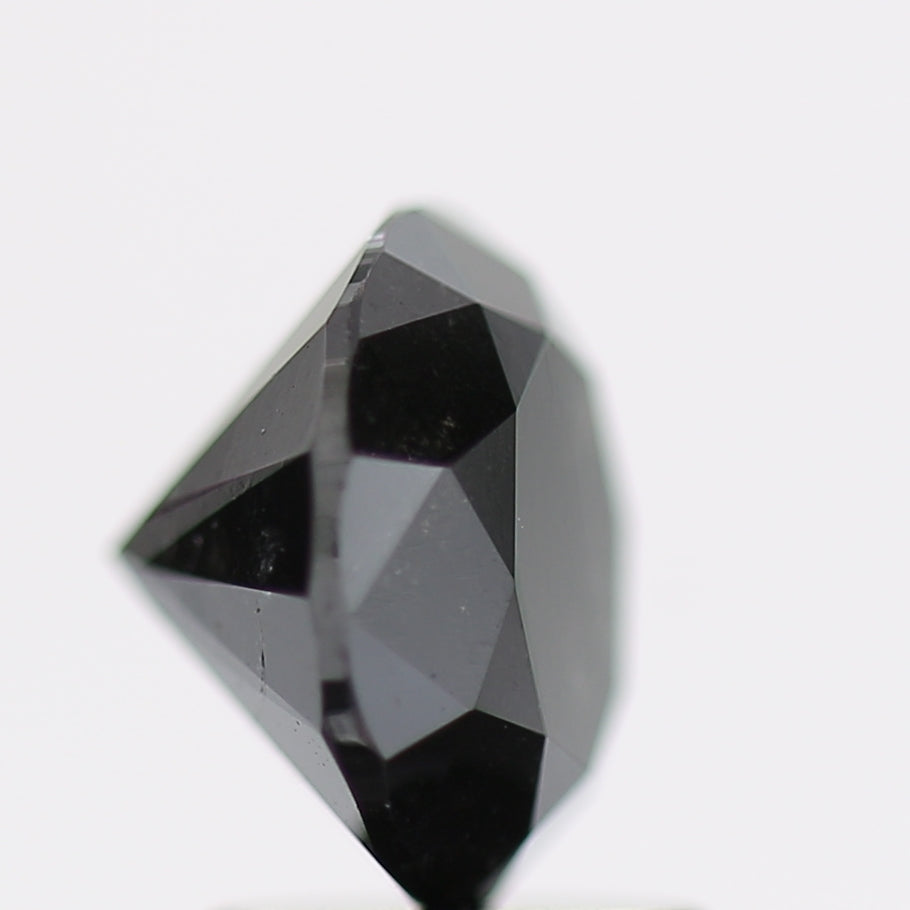 1.97 Carat Fancy Black Round Brilliant Diamond GIA Certified