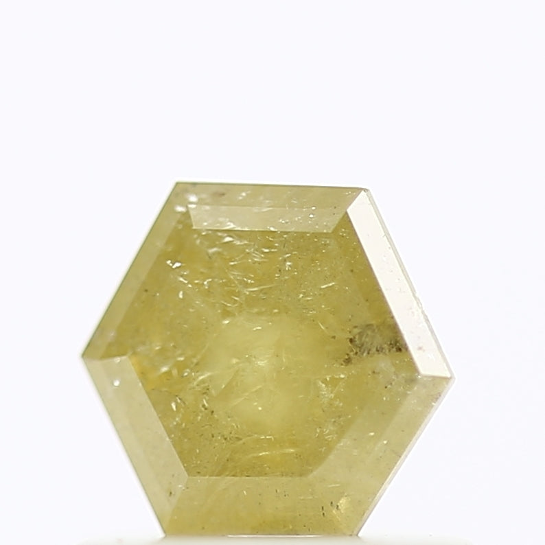 0.46 Carat Natural Yellow Hexagon Salt And Pepper Diamond 5.60 MM