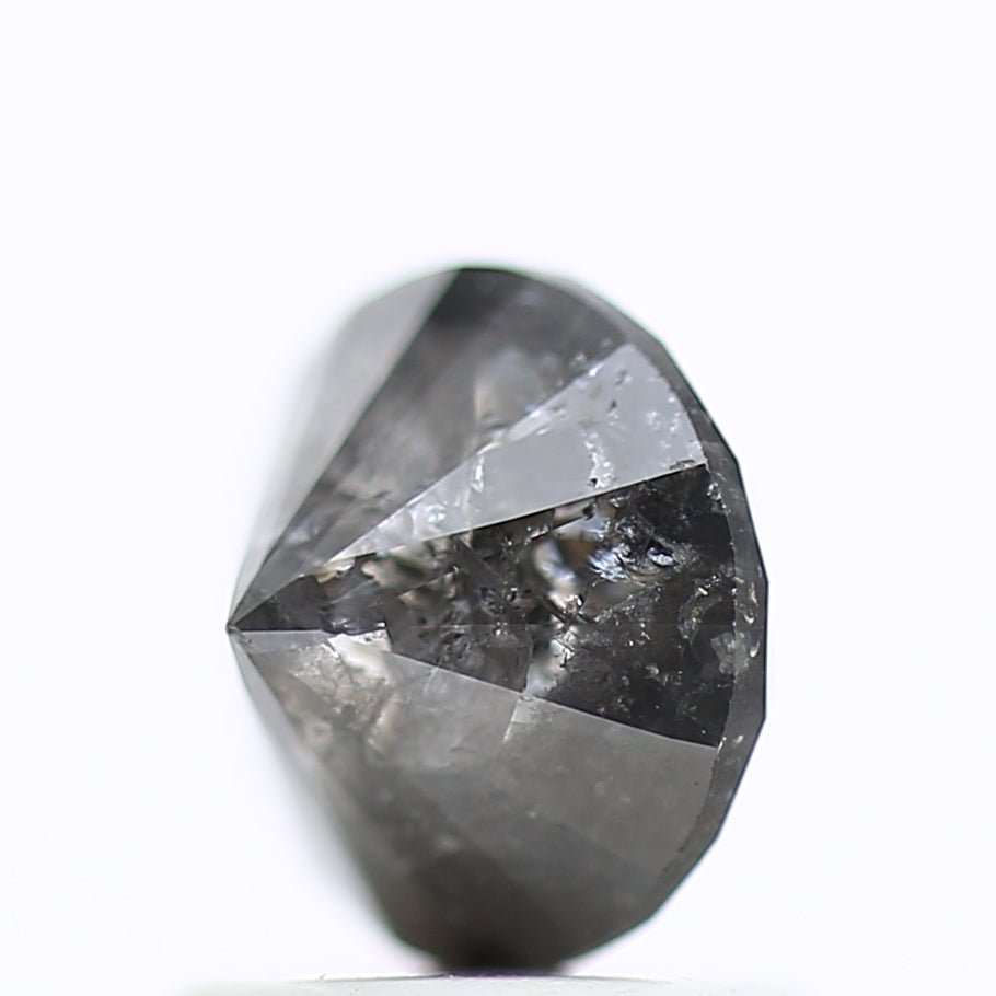 1.16 Carat Natural Round Galaxy Salt and Pepper Diamond 6.27 MM