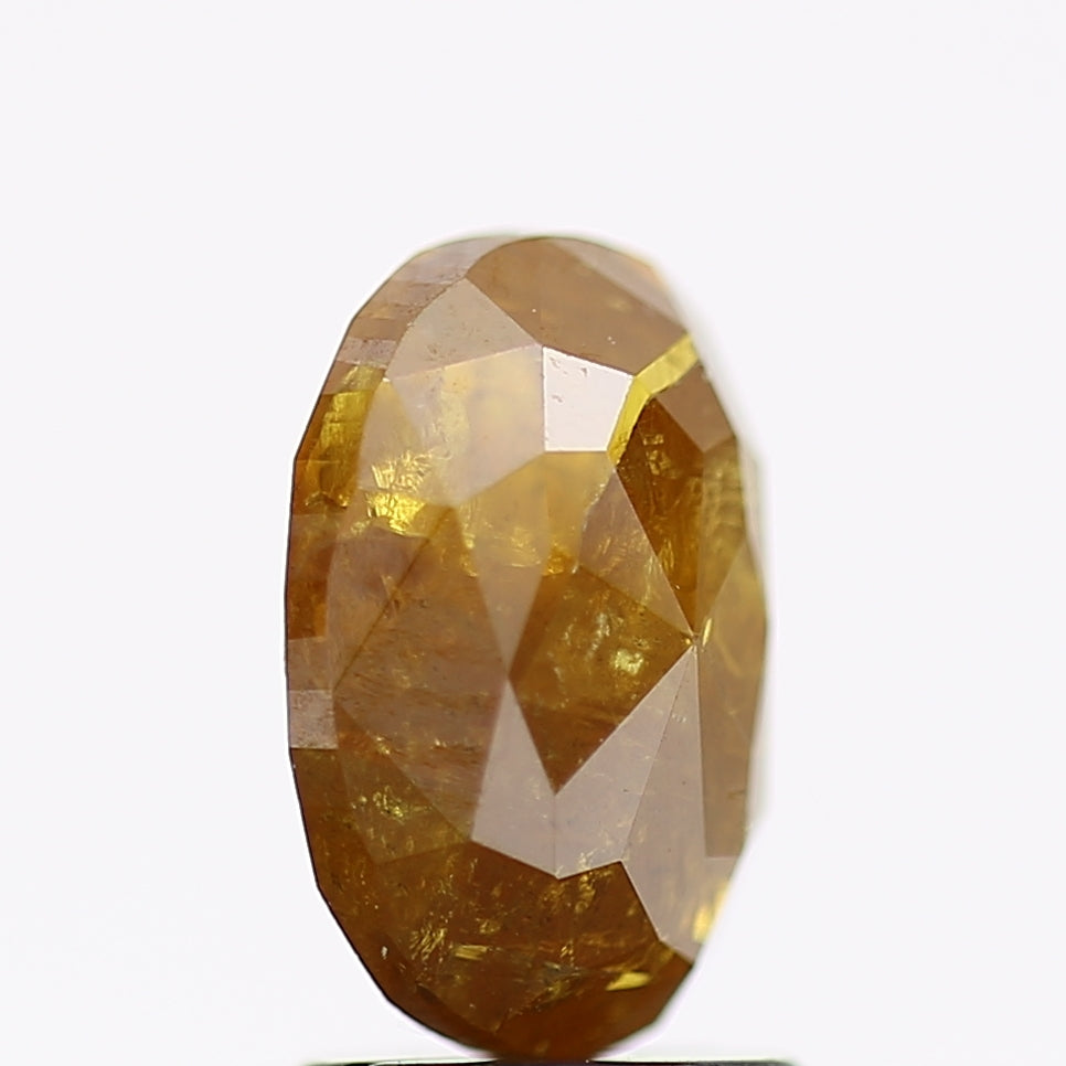2.34 Carat Natural Oval Salt and Pepper Diamond Fancy Yellow 9.1 MM