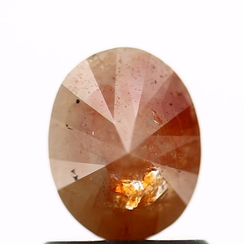 0.87 Carat Natural Orange Oval Diamond 6.50 MM