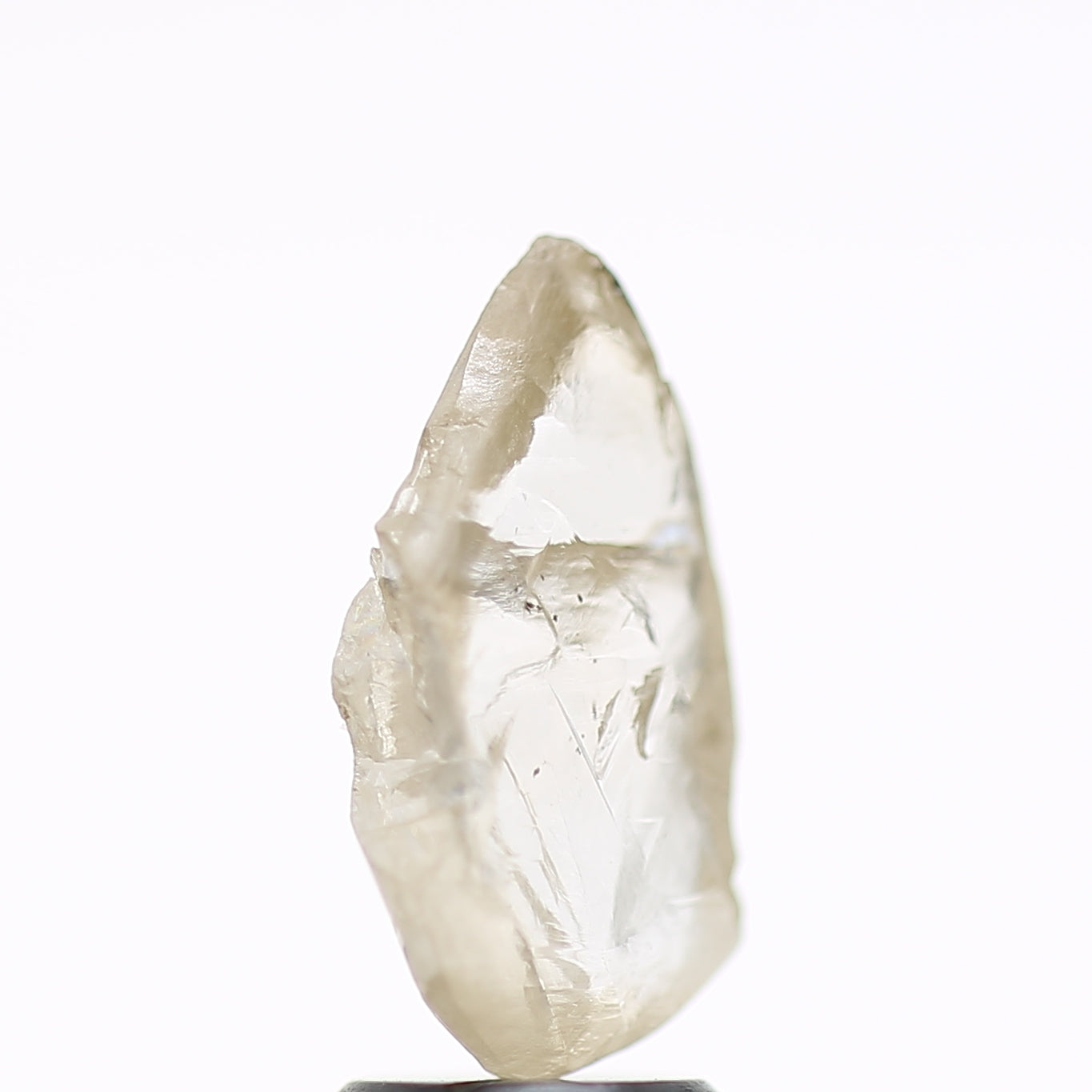 2 Carat Natural Clear Light Brown Rough Diamond 12.9 MM