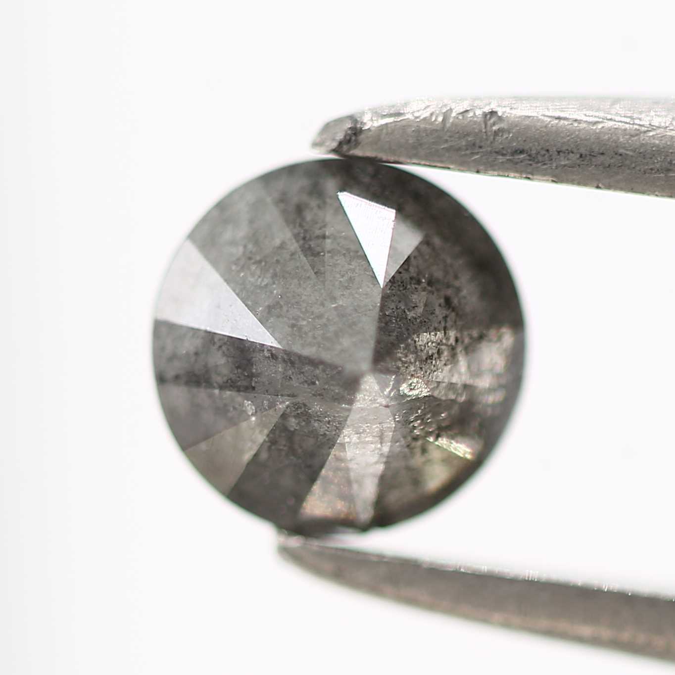 0.32 Carat Fancy Gray Diamond Round Salt and Pepper Diamond 4.3 MM - Blackdiamond