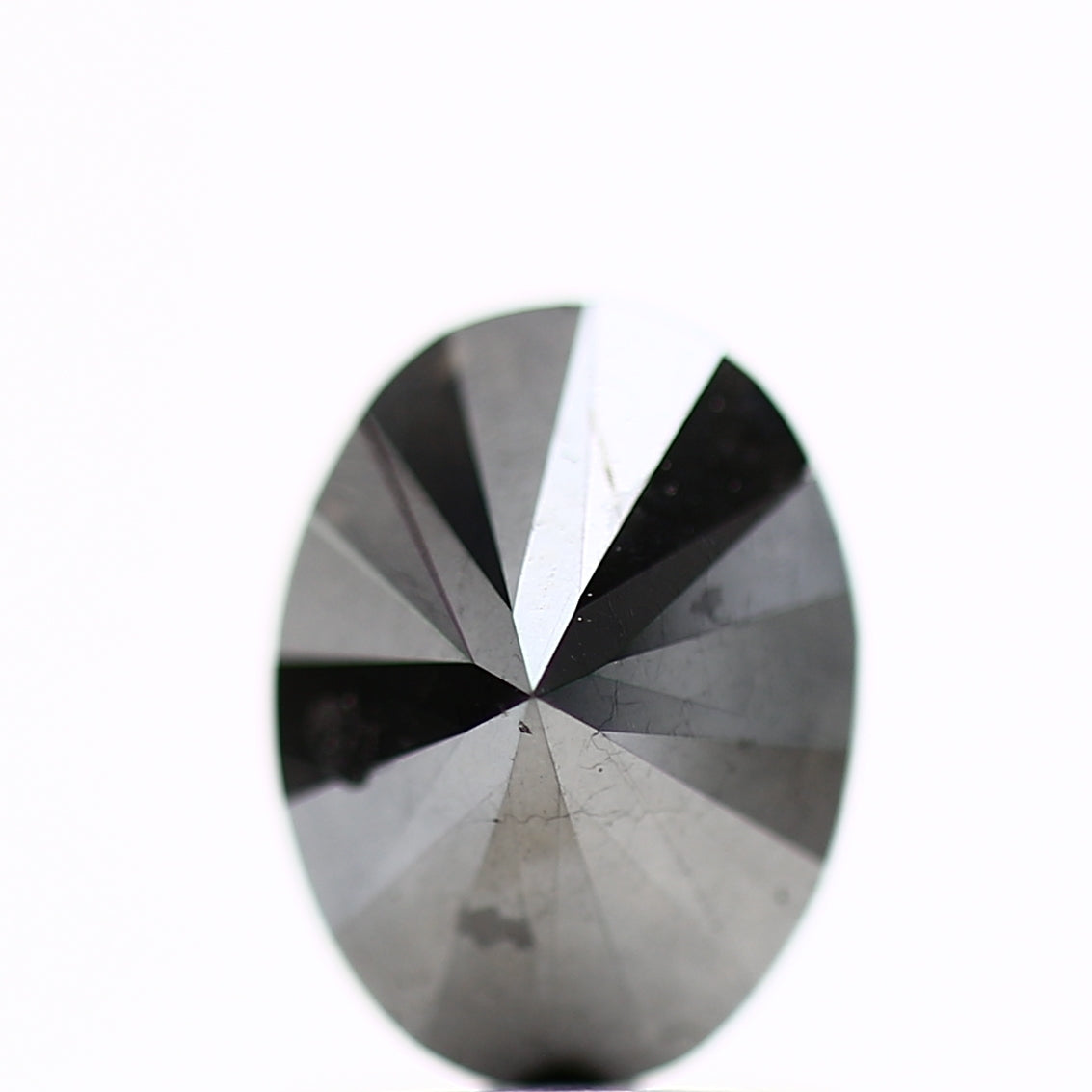 1.28 Carat Fancy Black Oval Diamond Loose 8.08 MM