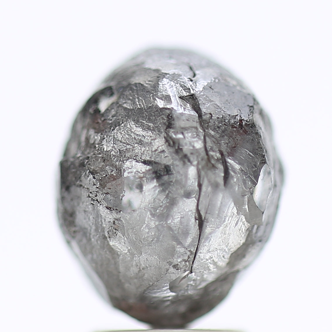 6.32 Carat Natural Fancy Gray Rough Diamond For Custom Raw Ring Design