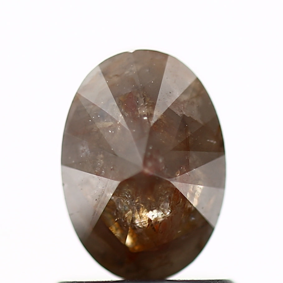 1.17 Carat Excellent Cut Oval Salt And Pepper Diamond 7.15 MM