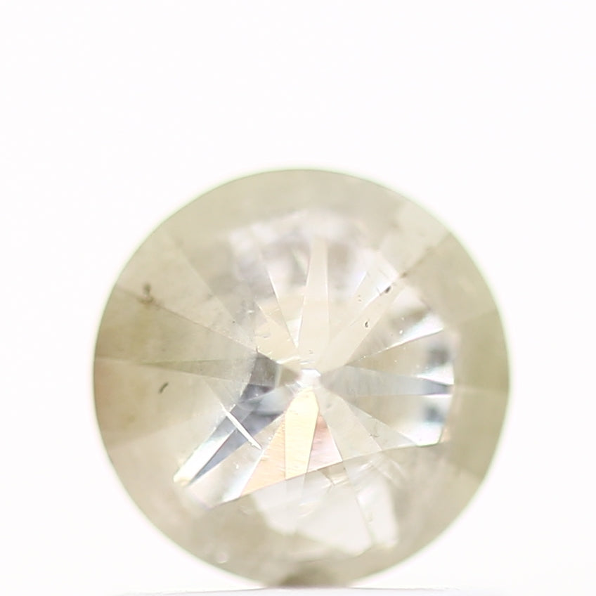 0.76 Carat Natural White Gray Round Salt and Pepper Diamond 5.75 MM - Blackdiamond