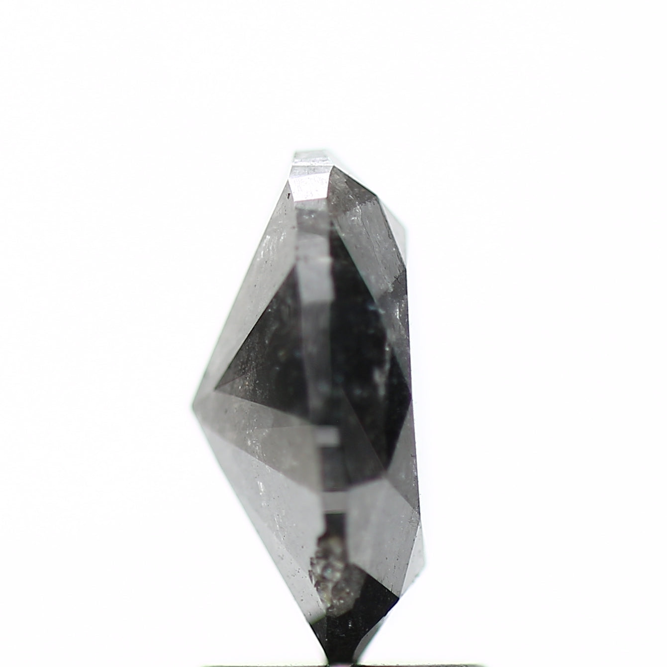 2.28 Carat Oval Brilliant Cut Salt and Pepper Diamond 9.84 MM