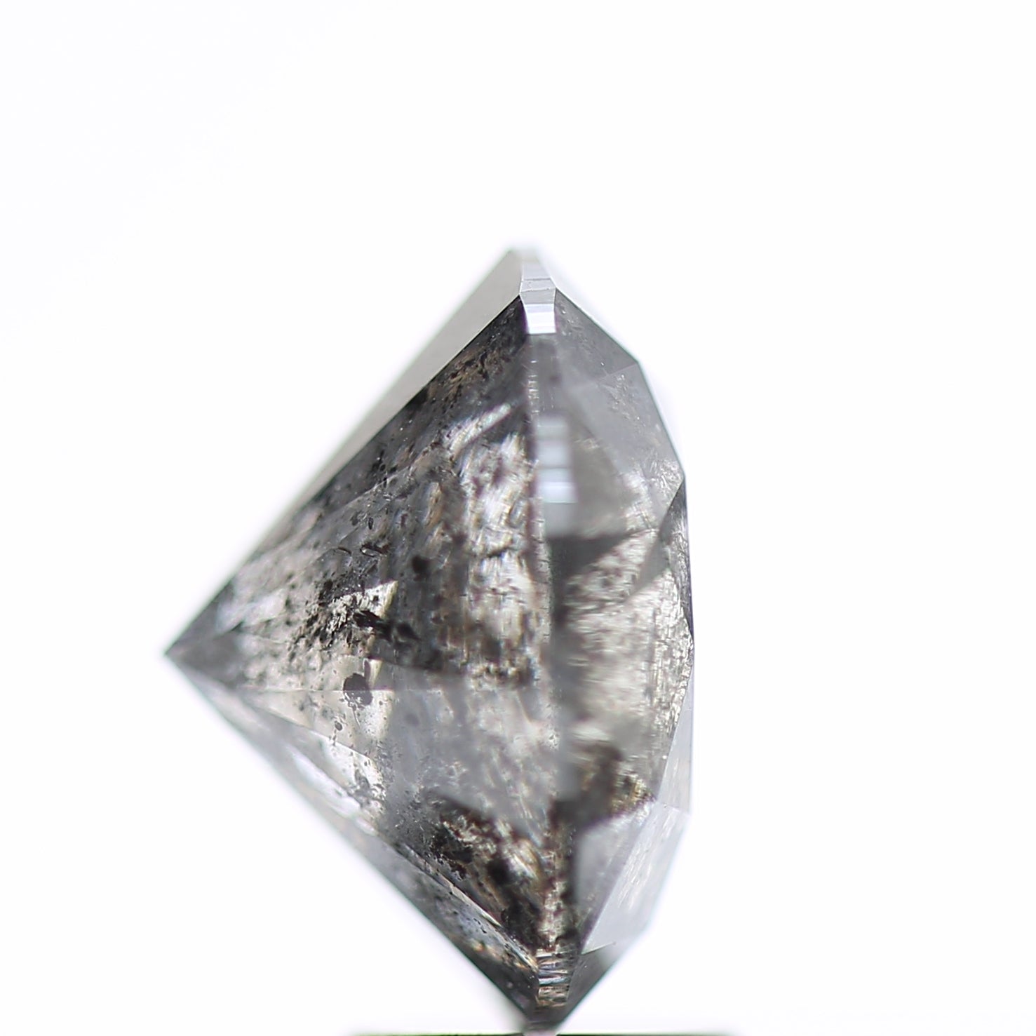 5 Ct Round Salt and Pepper Diamond 11.11 MM