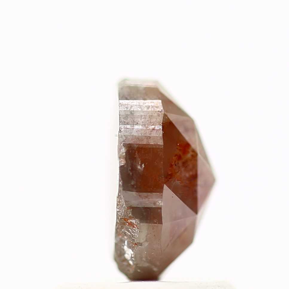 0.94 Carat Orange Oval Rose Cut Natural Loose Diamond 6.22 MM