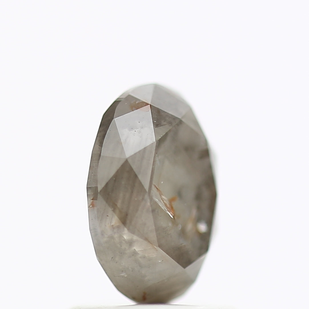 1.32 Carat Oval Gray Salt And Pepper Natural Diamond 7.44 MM