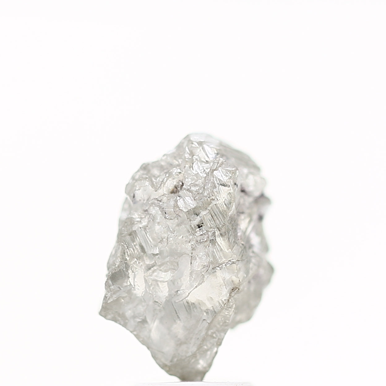 3.34 Carat Natural Gray Crystal Raw Rough Diamond 11.61 MM - Blackdiamond