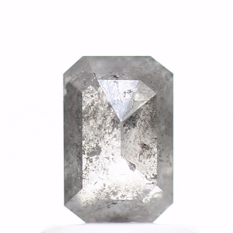 0.74 Carat 6.2 MM Natural Emerald Gray Loose Salt and Pepper Diamond - Blackdiamond