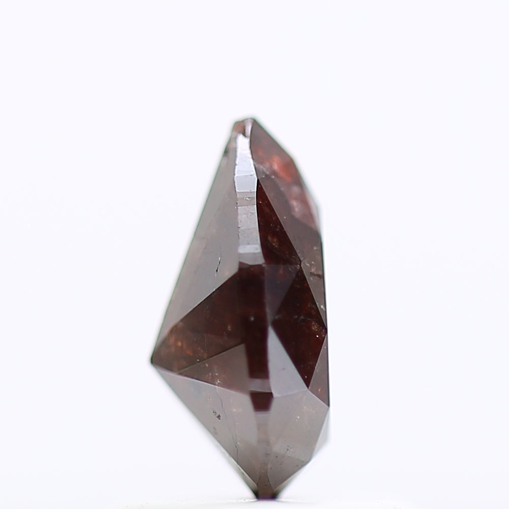 0.79 Carat Salt And Pepper Natural Fancy Red Diamond Pear 7.25 MM