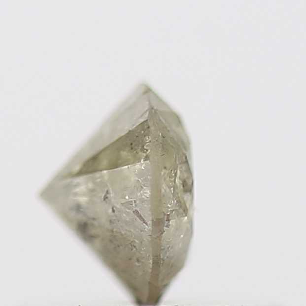 0.41 Carat Gray Yellow Loose Round Cut Salt and Pepper Diamond 4.6 MM - Blackdiamond