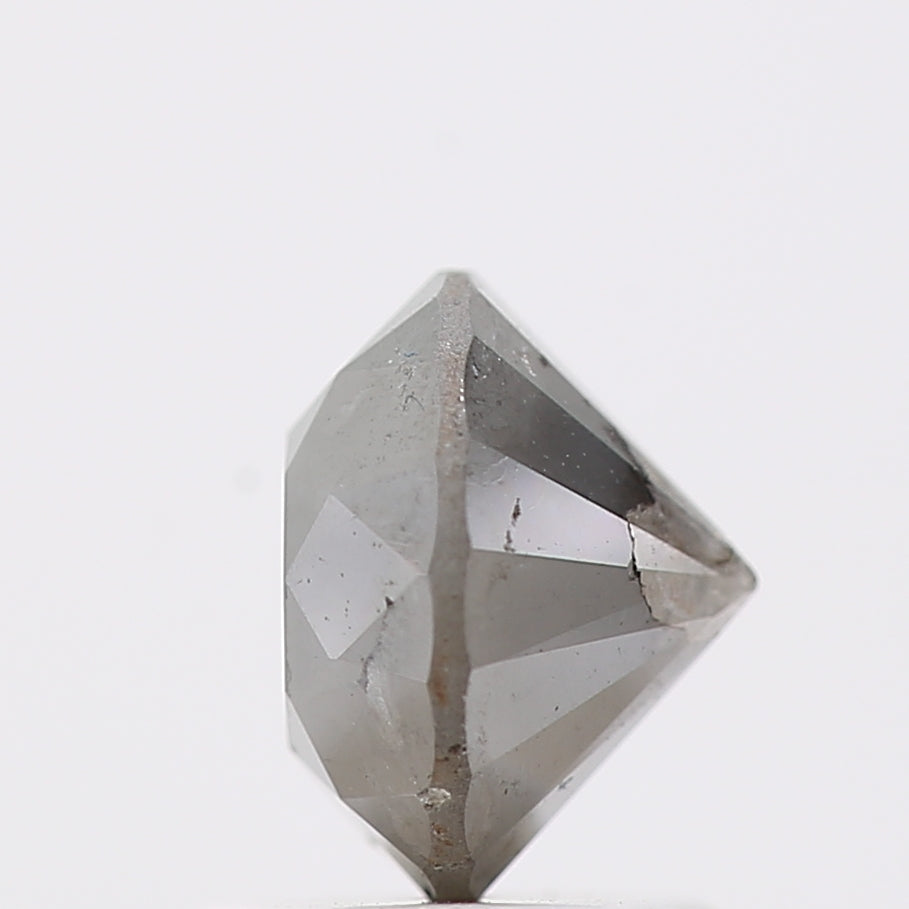 1.50 Carat Gray Diamond Round Shape Natural Loose Diamond 6.7 MM - Blackdiamond