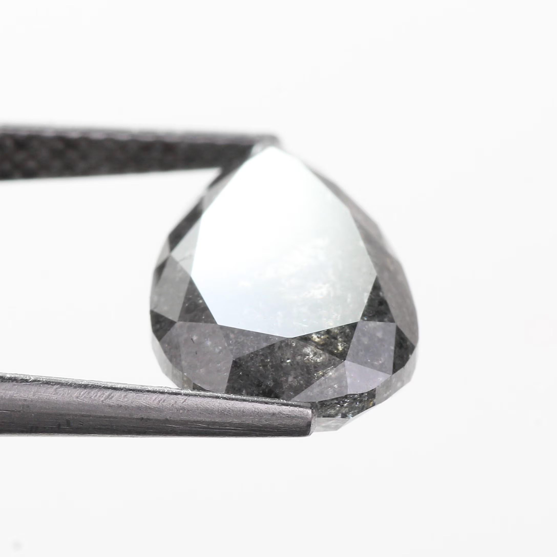 4.50 Carat Pear Salt and Pepper Diamond 13.20 MM