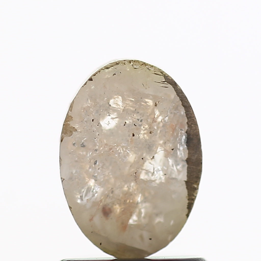 0.80 Carat Oval Shape Salt and Pepper Diamond 7.6 MM