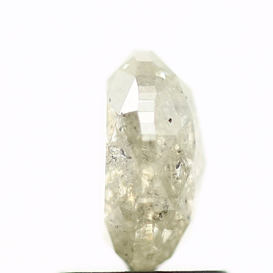 1.15 Carat Oval Salt and Pepper Diamond For Ring 7.09 MM