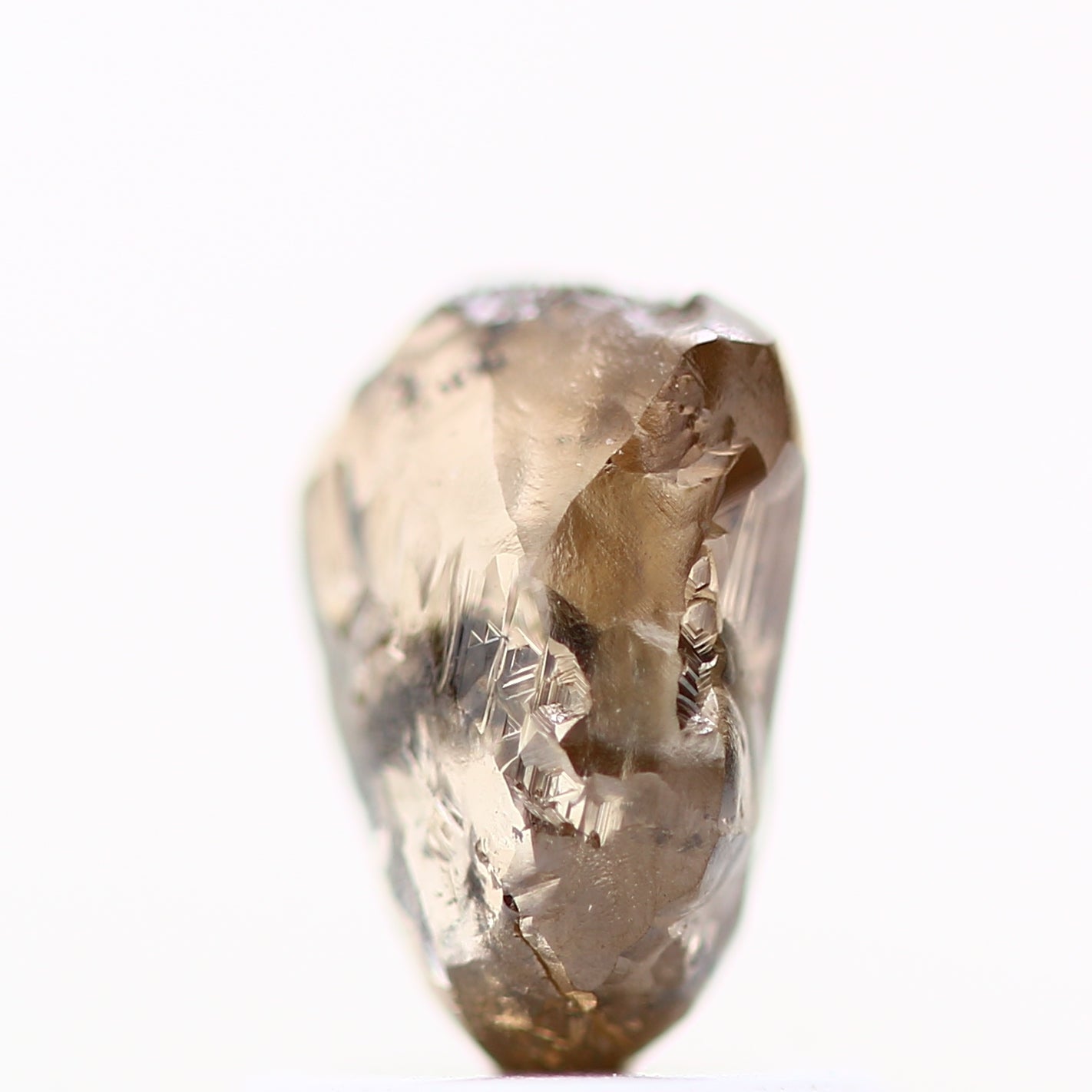 1.21 Carat Natural Fancy Cognac Brown Crystal Rough Diamond 7.15 MM - Blackdiamond