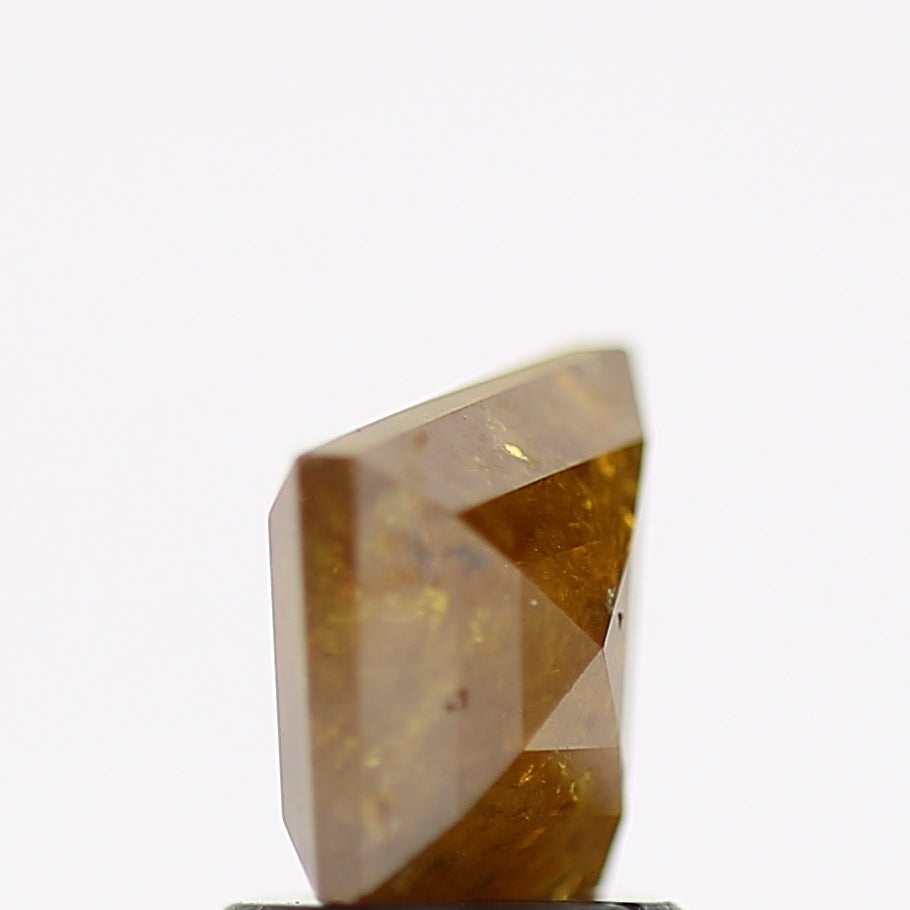 1.44 Carat Natural Fancy Yellow Kite Salt and Pepper Diamond 9.1 MM