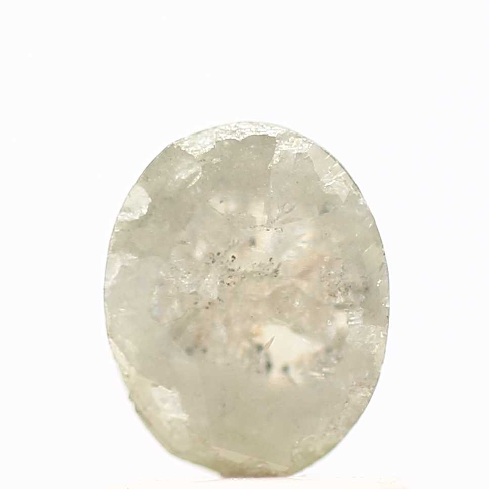 1.37 Carat Oval Cut Salt And Pepper Stones 6.86 MM