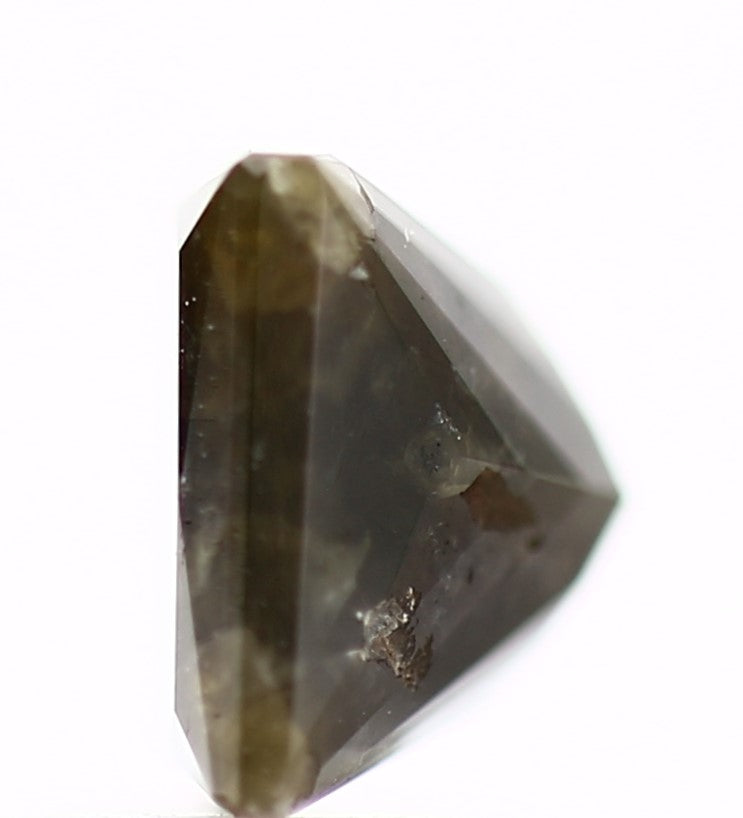 1.69 Carat 6.45 MM Natural Gray Princess Cut Salt and Pepper Diamond - Blackdiamond