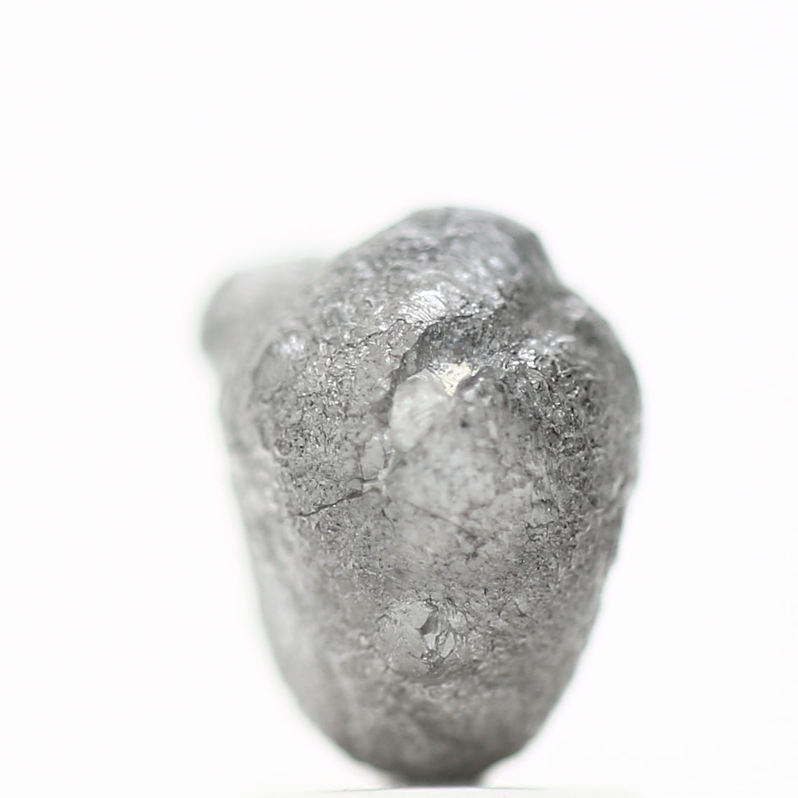 2.56 Carat Natural Fancy Gray Crystal Uncut Raw Rough Diamond 8 MM - Blackdiamond
